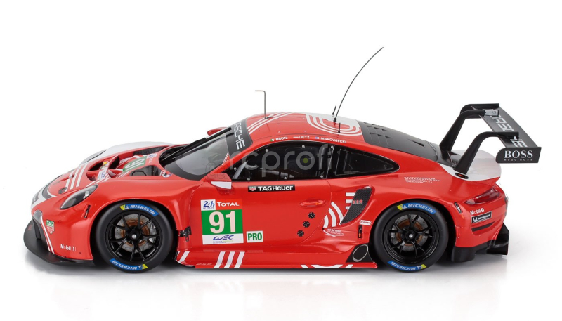 Ixo-models Porsche 911 991-2 Rsr N 91 24h Le Mans 2020 Gianmaria Bruni - Richard Lietz - Frederic Makowiecki- Porsche 917  Tribute Design 1:18 Red