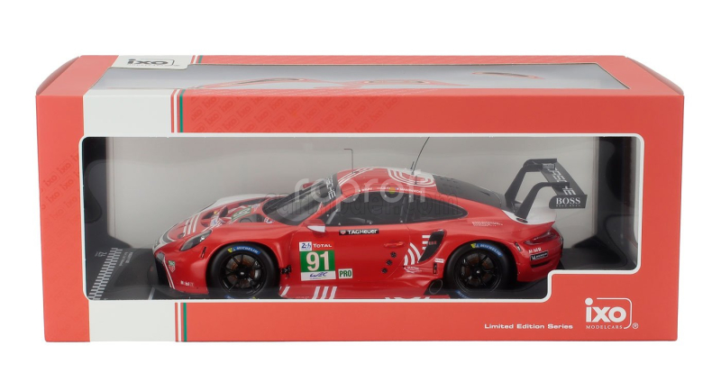 Ixo-models Porsche 911 991-2 Rsr N 91 24h Le Mans 2020 Gianmaria Bruni - Richard Lietz - Frederic Makowiecki- Porsche 917  Tribute Design 1:18 Red