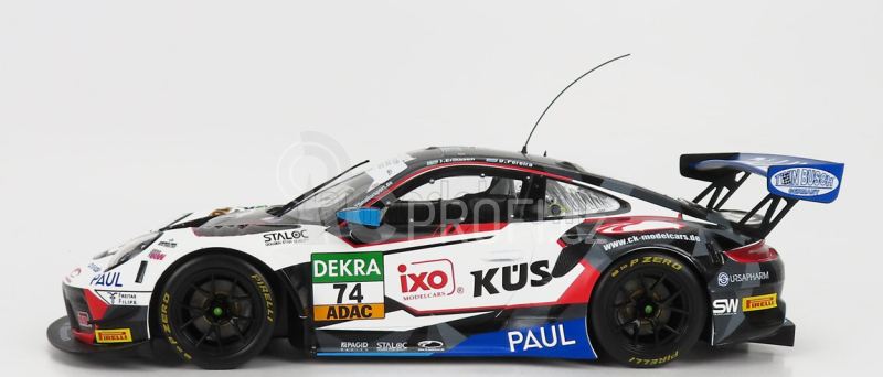 Ixo-models Porsche 911 991 Gt3 R Team Kus 75 Bernhard N 74 1:18, bílá