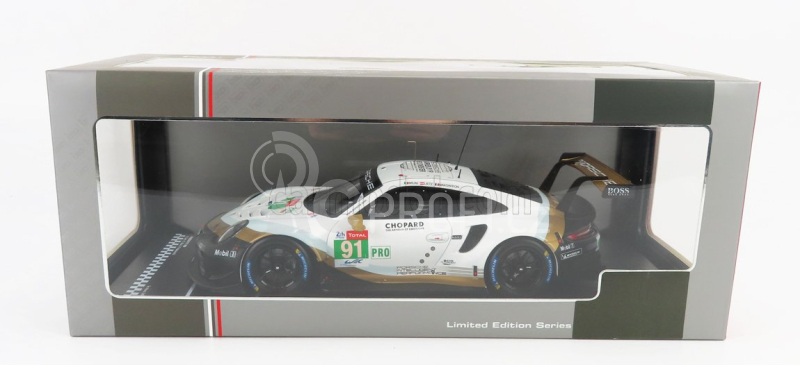 Ixo-models Porsche 911 991 Rsr 4.0l Flat-6 Porsche Gt Team N 91 1:18, bílá