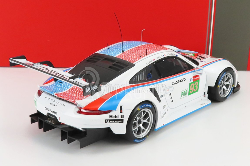 Ixo-models Porsche 911 991 Rsr 4.0l Flat-6 Porsche Gt Team N 93 1:18, bílá