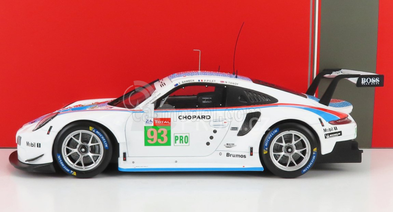 Ixo-models Porsche 911 991 Rsr 4.0l Flat-6 Porsche Gt Team N 93 1:18, bílá