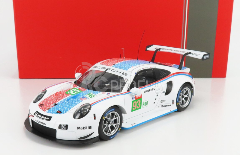 Ixo-models Porsche 911 991 Rsr 4.0l Flat-6 Porsche Gt Team N 93 1:18, bílá