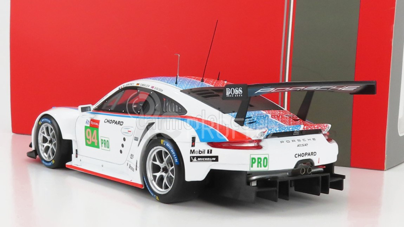 Ixo-models Porsche 911 991 Rsr 4.0l Flat-6 Porsche Gt Team N 94 1:18, bílá