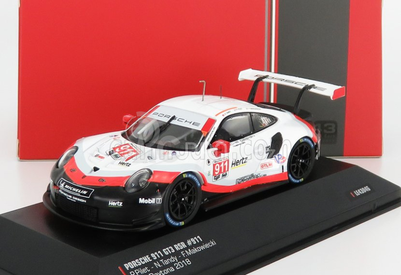 Ixo-models Porsche 911 991 Rsr Porsche Gt Team N 911 1:43, bílá
