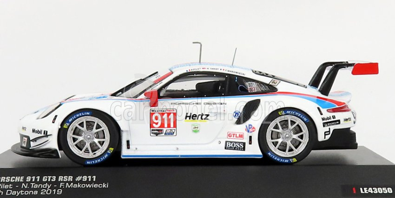 Ixo-models Porsche 911 991 Rsr Porsche Gt Team N 911 1:43, bílá