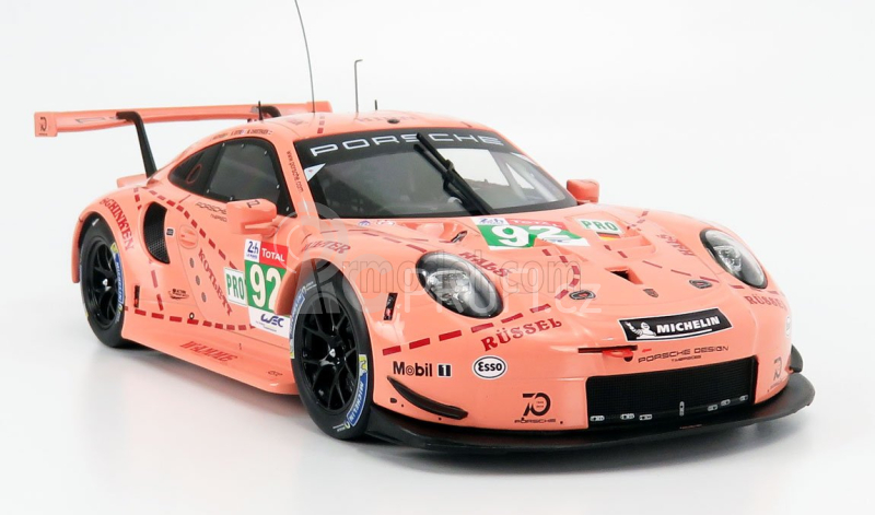 Ixo-models Porsche 911 991 Rsr Team Porsche Gt N 92 1:18, růžová