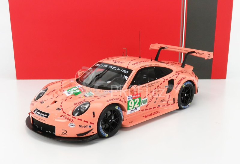 Ixo-models Porsche 911 991 Rsr Team Porsche Gt N 92 1:18, růžová