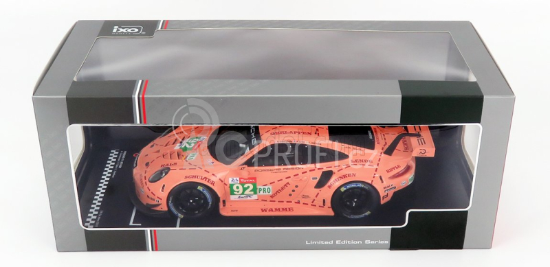 Ixo-models Porsche 911 991 Rsr Team Porsche Gt N 92 1:18, růžová