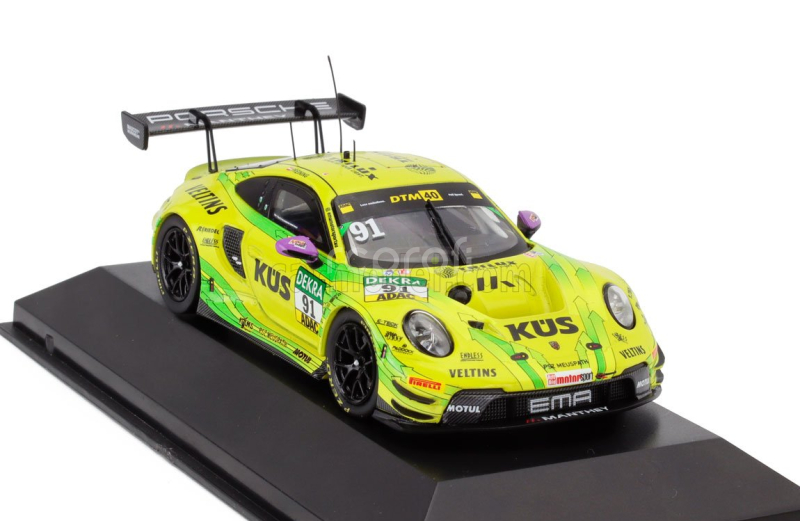 Ixo-models Porsche 911 992 Gt3 R Team Manthey Grello N 91 Dtm Season 2024 Thomas Preining 1:43 Žlutá Zelená
