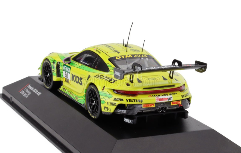 Ixo-models Porsche 911 992 Gt3 R Team Manthey Grello N 91 Dtm Season 2024 Thomas Preining 1:43 Žlutá Zelená