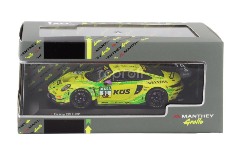 Ixo-models Porsche 911 992 Gt3 R Team Manthey Grello N 91 Dtm Season 2024 Thomas Preining 1:43 Žlutá Zelená