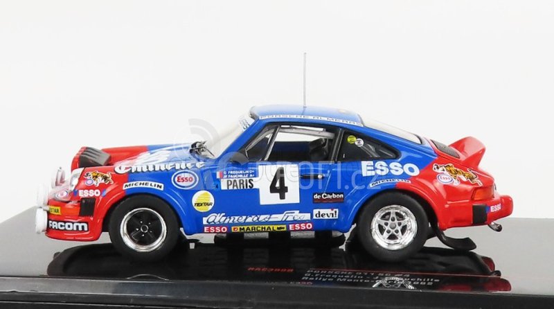 Ixo-models Porsche 911sc (night Version) N 4 Rally Montecarlo 1982 1:43, modročervená