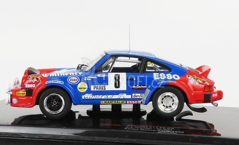 Ixo-models Porsche 911sc (night Version) N 8 Rally Montecarlo 1982 1:43, modročervená