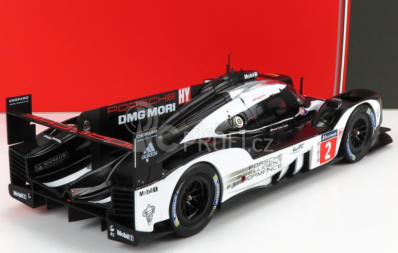 Ixo-models Porsche 919 Hybrid 2.0l Turbo Team Porsche N 2 1:18, černobílá