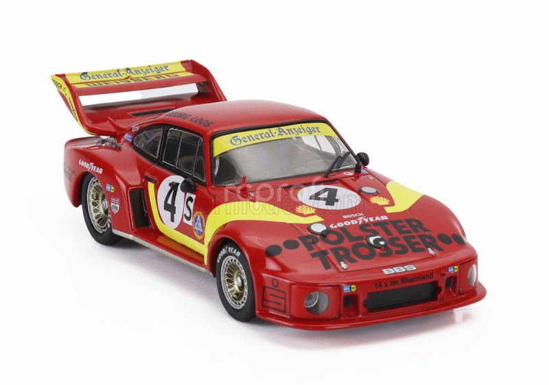 Ixo-models Porsche 935/77a 930 Team Gelo Racing N 4 6h Silverstone 1978 Klaus Ludwig - Hans Heyer 1:43 Červená Žlutá
