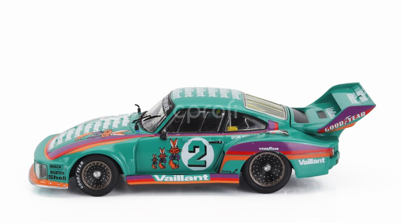 Ixo-models Porsche 935/77a 930 Team Vaillant Kremer N 2 2nd Drm Zolder 1978 Bob Wollek 1:43 Světle Zelená
