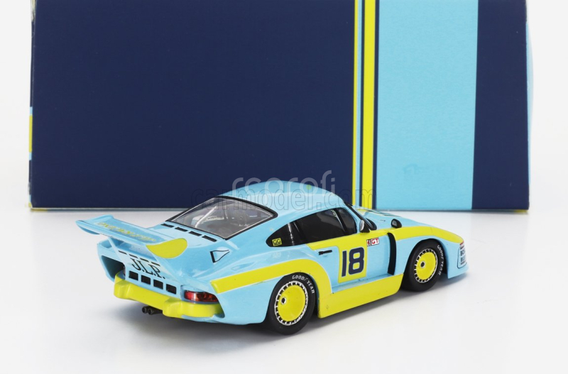 Ixo-models Porsche 935 930 K3 3.0l F6 Turbo Team Jlp Racing N 18 3rd 6h Silverstone 1980 John Paul - Brian Redman 1:43 Světle Modrá Žlutá