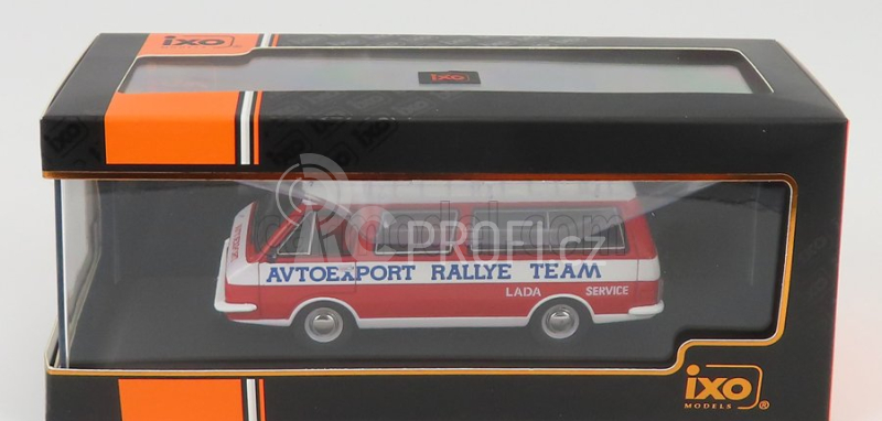 Ixo-models RAF 2203 Minibus Team Rally Lada Service Assistance 1984 1:43 Červená Bílá