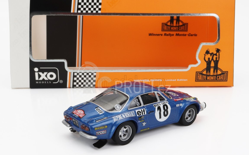 Ixo-models Renault Alpine A110 1800s N 18 Winner Rally Montecarlo 1973 1:43, modrá