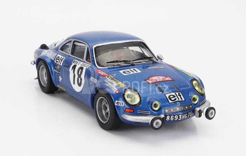 Ixo-models Renault Alpine A110 1800s N 18 Winner Rally Montecarlo 1973 1:43, modrá