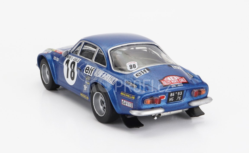 Ixo-models Renault Alpine A110 1800s N 18 Winner Rally Montecarlo 1973 1:43, modrá