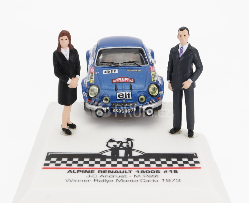 Ixo-models Renault Alpine A110 1800s N 18 Winner Rally Montecarlo 1973 1:43, modrá