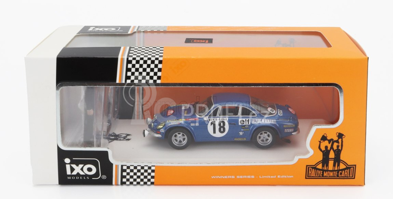 Ixo-models Renault Alpine A110 1800s N 18 Winner Rally Montecarlo 1973 1:43, modrá