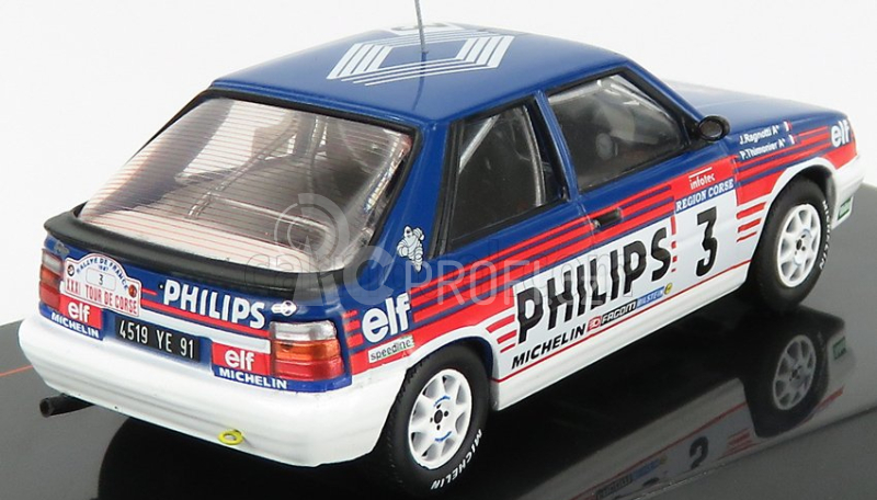 Ixo-models Renault R11 Turbo N 3 Rally Tour De Corse 1987 1:43, modrobílá