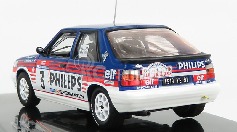 Ixo-models Renault R11 Turbo N 3 Rally Tour De Corse 1987 1:43, modrobílá