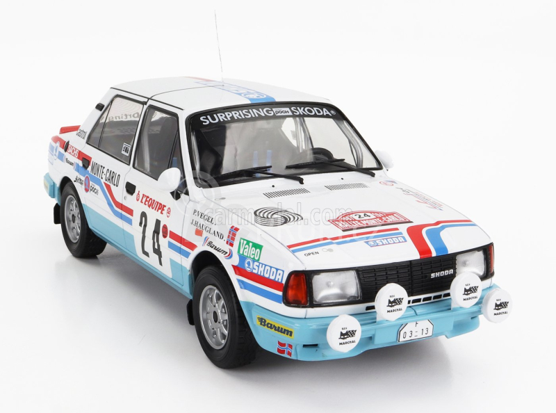 Ixo-models Škoda 130l (night Version) N 24 Rally Montecarlo 1987 1:18, bílá