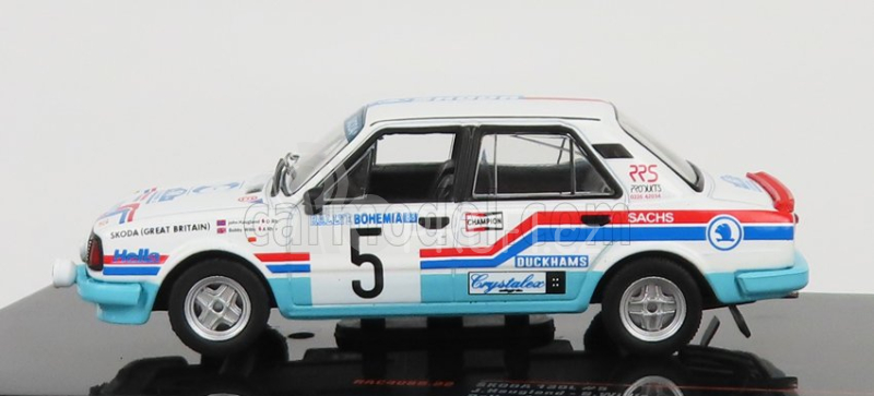 Ixo-models Škoda 130l Team Skoda Gb N 5 Rally Bohemia 1988 1:43, bílá