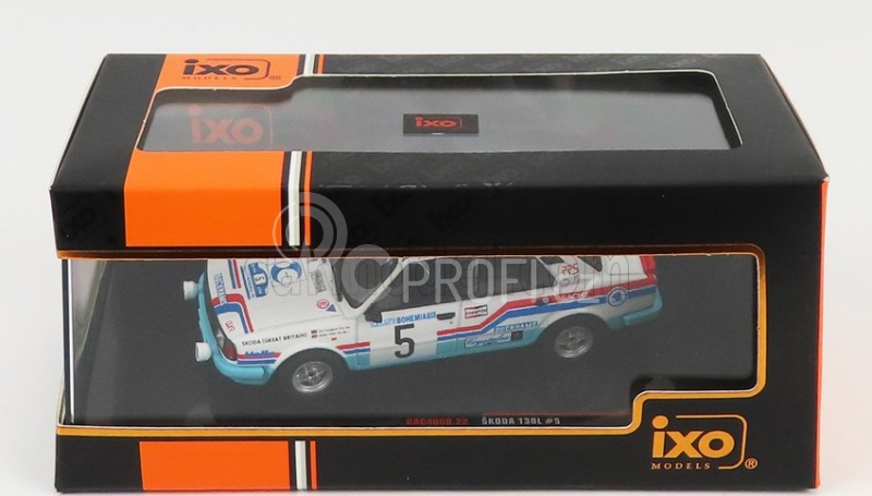 Ixo-models Škoda 130l Team Skoda Gb N 5 Rally Bohemia 1988 1:43, bílá