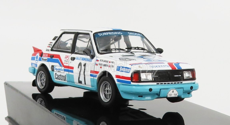 Ixo-models Škoda 130lr N 21 Rally Bohemia 1988 P.Sibera - P.Gross 1:43, bílá