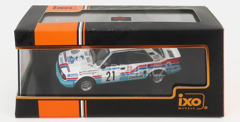 Ixo-models Škoda 130lr N 21 Rally Bohemia 1988 P.Sibera - P.Gross 1:43, bílá