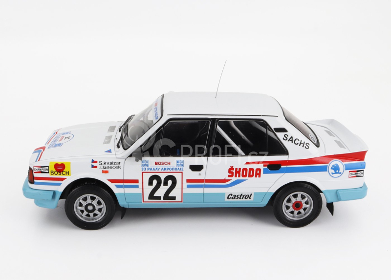 Ixo-models Škoda 130lr N 22 Rally Acropolis 1986 Svatopluk Kvaizar - Jiri Janecek 1:18, bílá