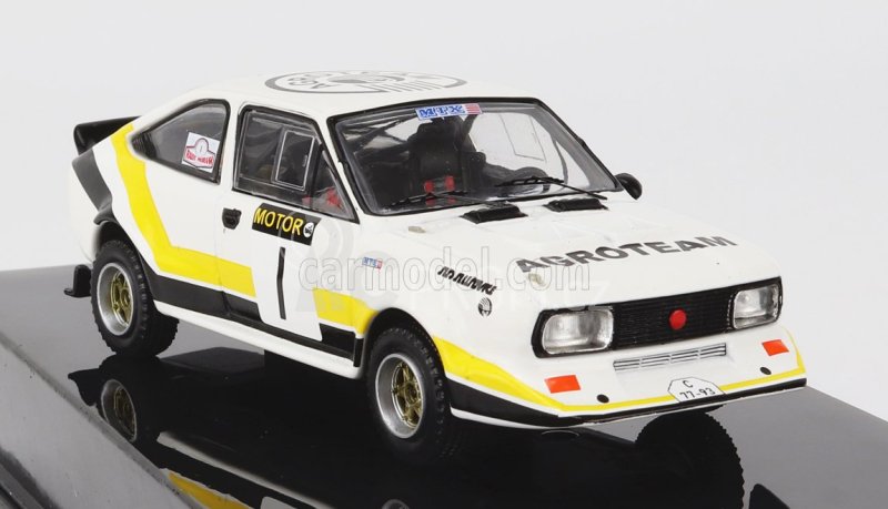 Ixo-models Škoda 160rs Mtx N 1 Rally Pribram 1984 V.Blahna - P.Scovanek 1:43, bílá