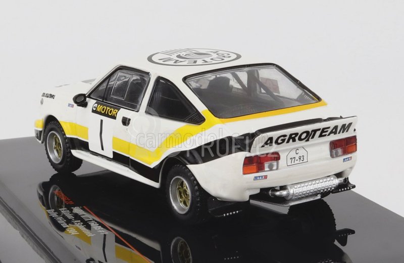 Ixo-models Škoda 160rs Mtx N 1 Rally Pribram 1984 V.Blahna - P.Scovanek 1:43, bílá