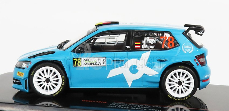 Ixo-models Škoda Fabia R5 Evo N 78 Rally Monza 2020 M.Engel - L.Minor 1:43, modrá