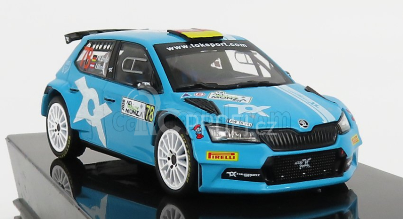 Ixo-models Škoda Fabia R5 Evo N 78 Rally Monza 2020 M.Engel - L.Minor 1:43, modrá