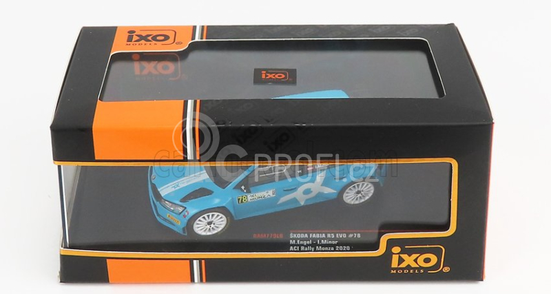 Ixo-models Škoda Fabia R5 Evo N 78 Rally Monza 2020 M.Engel - L.Minor 1:43, modrá