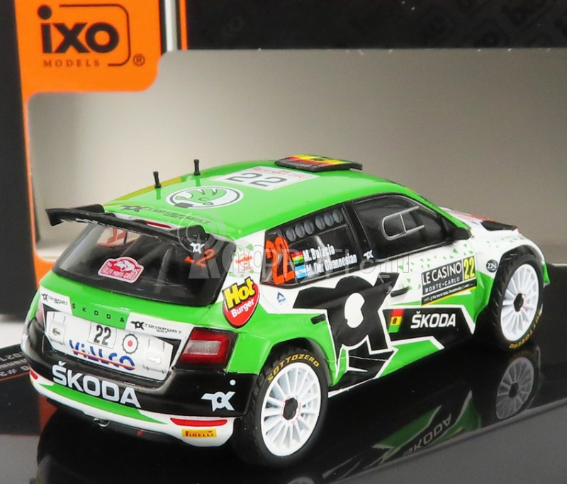 Ixo-models Škoda Fabia Rally2 Evo N 22 Rally Montecarlo 2021 1:43