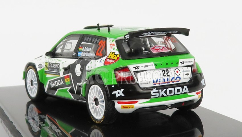 Ixo-models Škoda Fabia Rally2 Evo N 22 Rally Montecarlo 2021 1:43