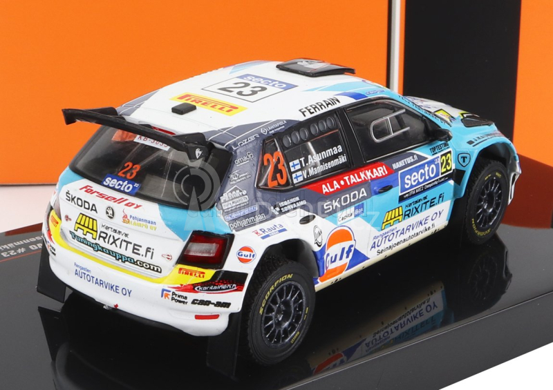 Ixo-models Škoda Fabia Rally2 Evo N 23 Rally Finland 2022 1:43, modrobílá