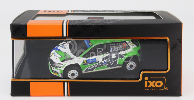 Ixo-models Škoda Fabia Rally2 Evo N 27 Rally Estland 2022 1:43, zelenobílá