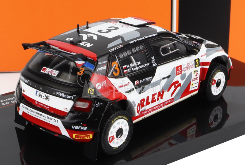 Ixo-models Škoda Fabia Rally2 Evo N 3 Rally Polen 2022 1:43