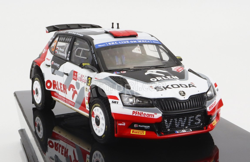 Ixo-models Škoda Fabia Rally2 Evo N 3 Rally Polen 2022 1:43