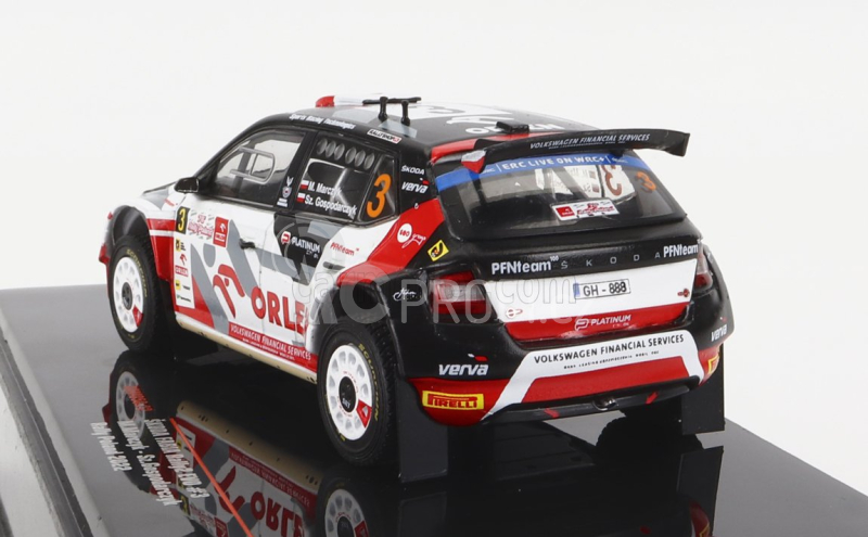 Ixo-models Škoda Fabia Rally2 Evo N 3 Rally Polen 2022 1:43