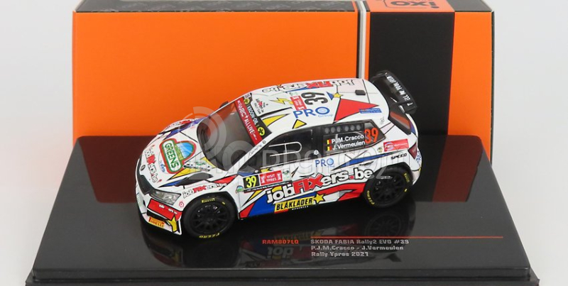 Ixo-models Škoda Fabia Rally2 Evo N 39 Rally Ypres 2021 1:43