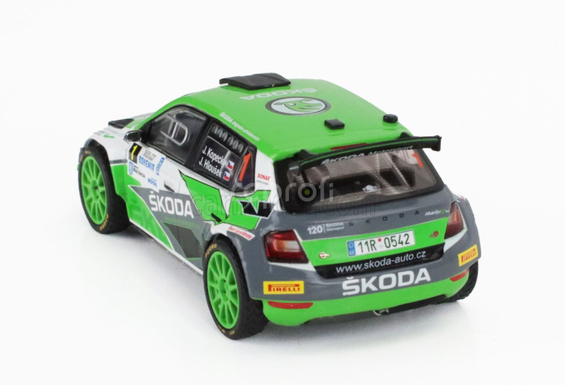 Ixo-models Škoda Fabia Rally2 Evo Team Skoda Motorsport N 1 Winner Rally Bohemia 2021 Jan Kopecky - Jan Hlousek 1:43 Zelená Bílá